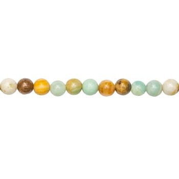 Fil Amazonite multicolore - Pierres boules 6mm