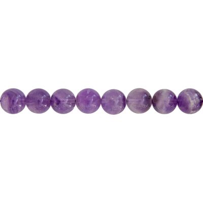 Amethystfaden - 12 mm Kugelsteine