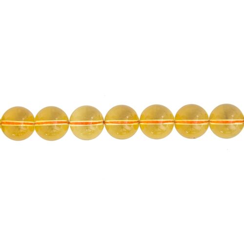 Fil Citrine - Pierres boules 14mm