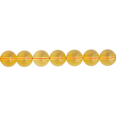 Fil Citrine - Pierres boules 14mm