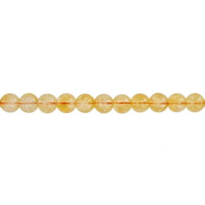 Fil Citrine - Pierres boules 6mm