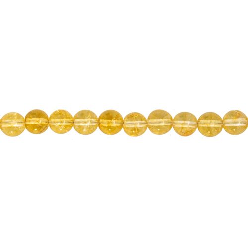 Fil Citrine - Pierres boules 8mm