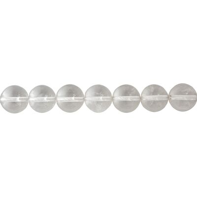 Fil Cristal de roche - Pierres boules 14mm