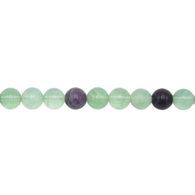 Fil Fluorine multicolore - Pierres boules 10mm