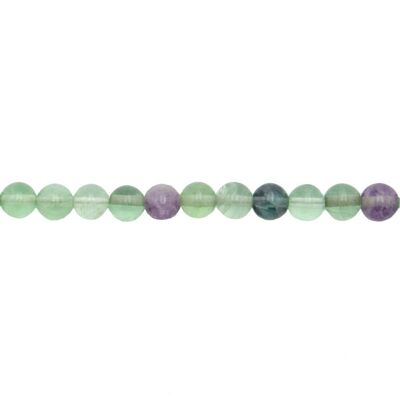 Fil Fluorine multicolore - Pierres boules 6mm