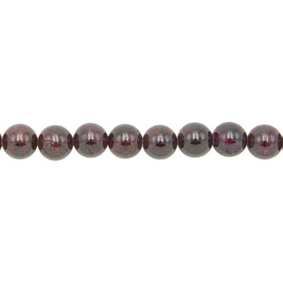 Fil Grenat rouge - Pierres boules 12mm