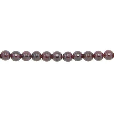 Roter Granatfaden - 6 mm Kugelsteine