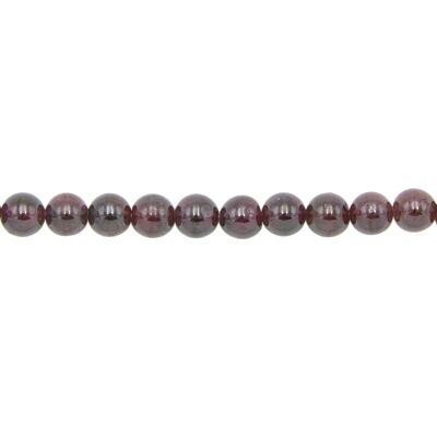 Red garnet thread - 8mm ball stones