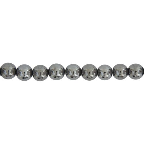 Fil Hématite - Pierres boules 10mm