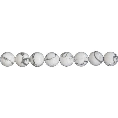 Howlite wire - Ball stones 12mm