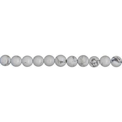 Fil Howlite - Pierres boules 6mm