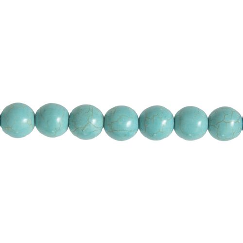 Fil Howlite bleue - Pierres boules 14mm