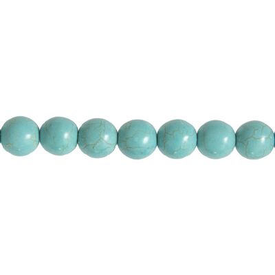 Filo Howlite blu - Pietre a sfera da 14 mm