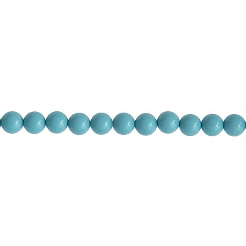 Fil Howlite bleue - Pierres boules 6mm