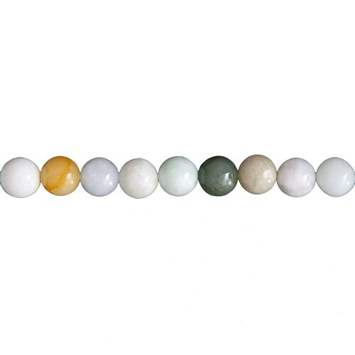 Fil Jade de birmanie - Pierres boules 10mm