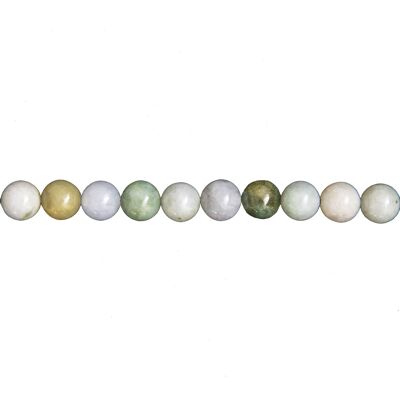 Fil Jade de birmanie - Pierres boules 8mm