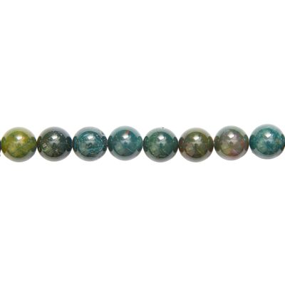 Heliotrope Jasper thread - 12mm ball stones