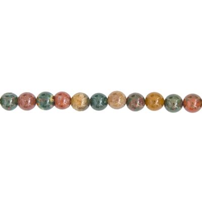 Heliotrope Jasper thread - 6mm ball stones