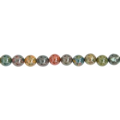 Heliotrope Jasper thread - 8mm ball stones