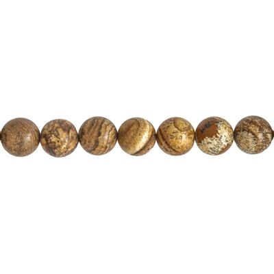 Landscape Jasper Thread - Ball stones 14mm