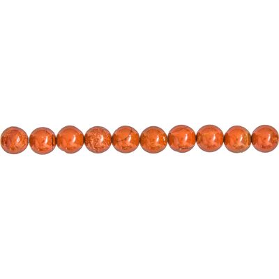 Red Jasper thread - 8mm ball stones