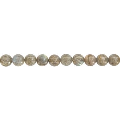 Hilo de labradorita - piedras bola de 8 mm