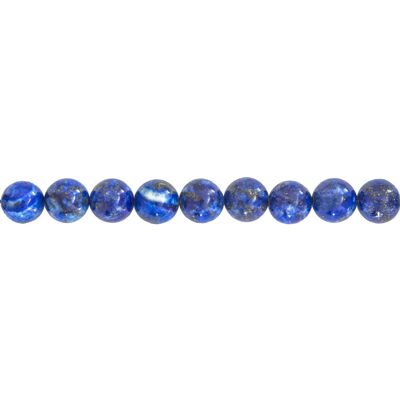 Fil Lapis Lazuli - Pierres boules 10mm