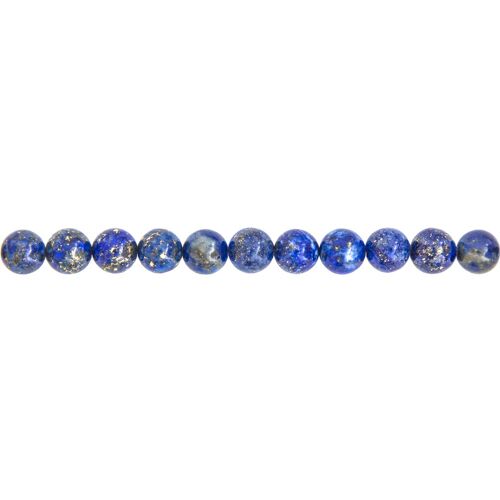 Fil Lapis Lazuli - Pierres boules 6mm