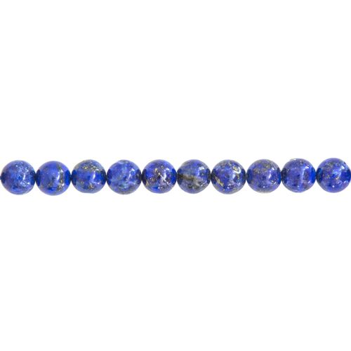 Fil Lapis Lazuli - Pierres boules 8mm