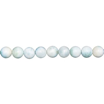 Fil Larimar - Pierres boules 10mm