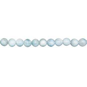 Fil Larimar - Pierres boules 6mm