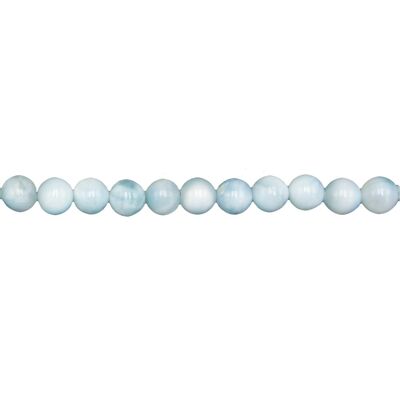 Hilo Larimar - Piedras bola 6mm