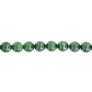 Fil Malachite - Pierres boules 12mm