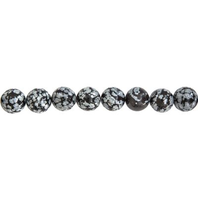 Snow obsidian thread - 12mm ball stones