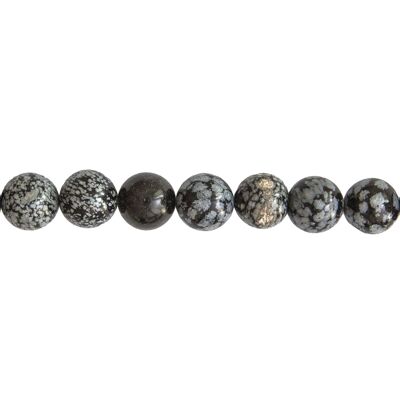 Snow obsidian thread - 14mm ball stones