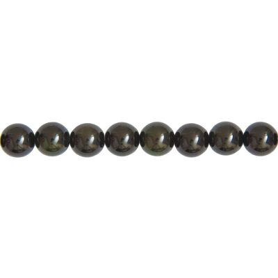 Black obsidian thread - 12mm ball stones