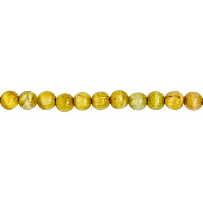 Golden tiger eye thread - 6mm ball stones