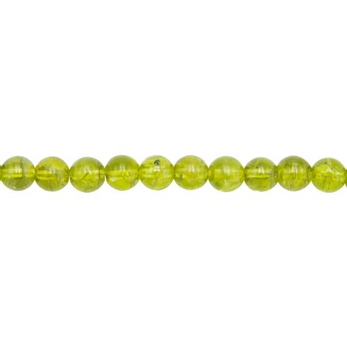 Fil Olivine - Pierres boules 8mm