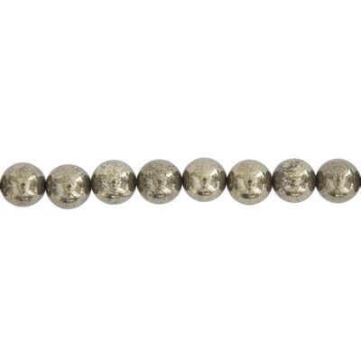 Iron pyrite wire - Ball stones 12mm