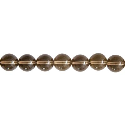 Smoky quartz thread - 14mm ball stones