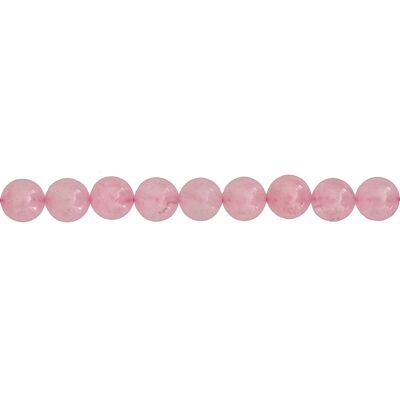 Pink Quartz thread - 10mm ball stones