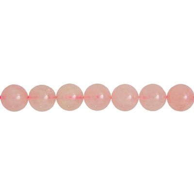 Pink quartz thread - 14mm ball stones