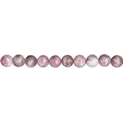 Rubellite thread - 8mm ball stones