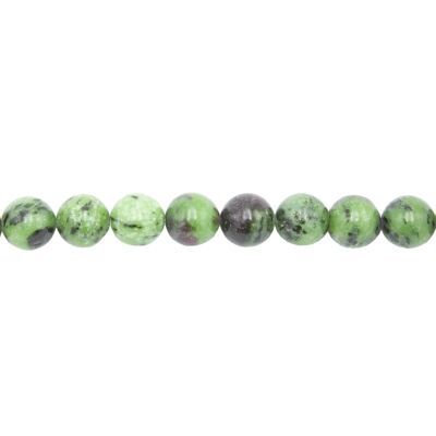 Ruby Thread on Zoisite - 12mm ball stones