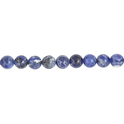 Fil Sodalite - Pierres boules 10mm