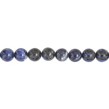 Fil Sodalite - Pierres boules 12mm