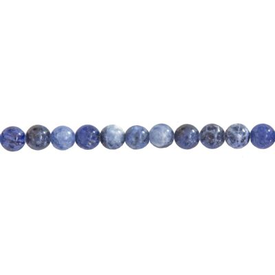 Fil Sodalite - Pierres boules 6mm