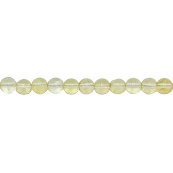 Fil Topaze citron - Pierres boules 6mm