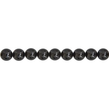 Fil Tourmaline noire - Pierres boules 10mm