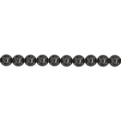Black Tourmaline thread - 8mm ball stones